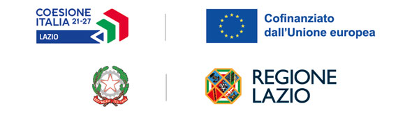 Coesione Italia 21-27 Lazio, Cofinanziato dall'Unione europea, Repubblica Italiana, Regione Lazio